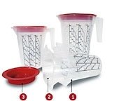 HSM mixing cup system model SMALL: [1 carton = 240 inserts + 1 outer container]