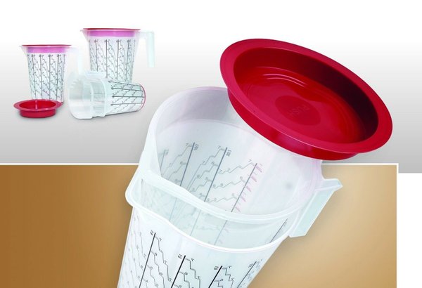 HSM mixing cup large 2550 ml incl. 25 disposable cup inserts + 1 x outer container