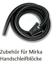 Mirka Absaugschlauch Kunststoff mit konischem Adapter 20 mm x 4 m