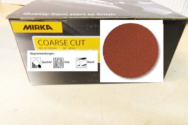 Mirka Coerse Cut Schleifscheiben Klett 150 mm ungelocht
