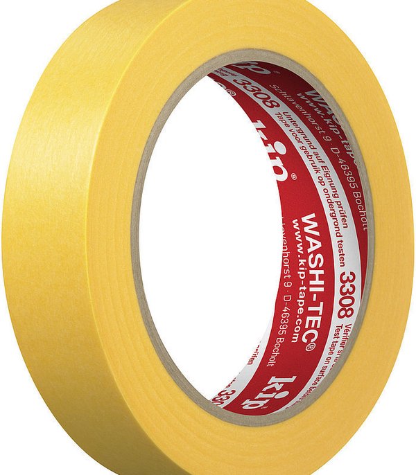 3308 WASHI-TEC® Goldkrepp® 24 mm x 50 m - gelb 24 mm x 50 m