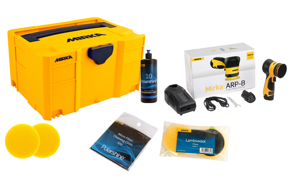 Mirka cordless polishing machine ARP-B 300NV 77mm 10.8V 2.5Ah + accessories