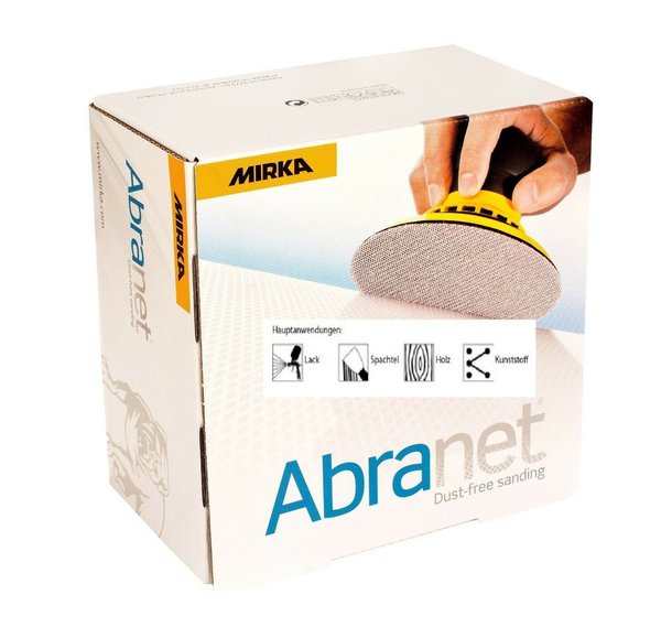 Mirka Case + Abranet 150 mm grain 180,240,320 + 5 protective covers