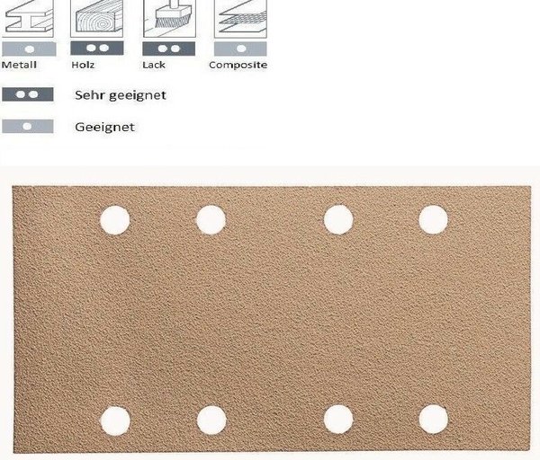 Hermes sanding strips VC 152 - 8 holes perforated 93 x 178 mm