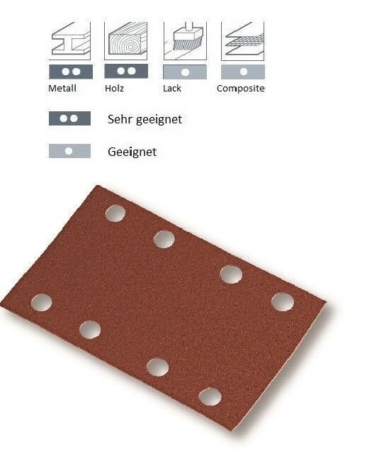Hermes abrasive strips Velcro VC 153 - 8 holes perforated 80 x 133 mm